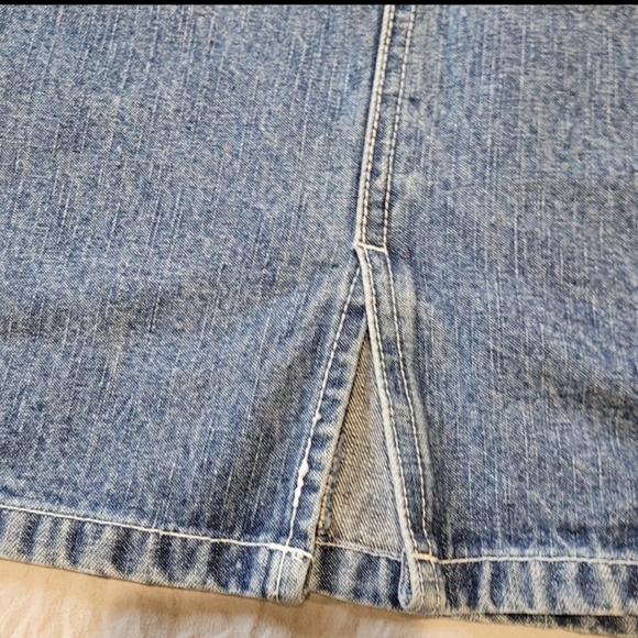 VINTAGE Y2K Real Comfort BY Chadwicks Utility, Carpenter Style denim skirt - Picture 4 of 8